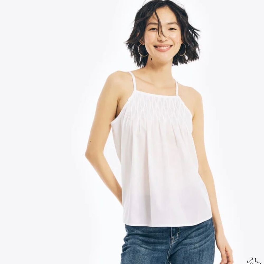 NAUTICA LATTICE PINTUCK TANK TOP SIZE S